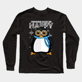 Penguins Make Me Happy Long Sleeve T-Shirt